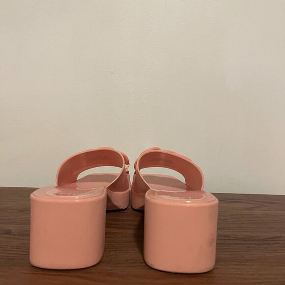 BP Lollie Baby Pink Chain Link Heeled Sandal Slides Barbiecore sz 10 Nordstrom - Picture 4 of 10